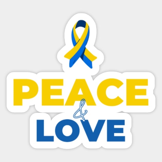 Peace & Love - International day of Peace Sticker by Tee Shop